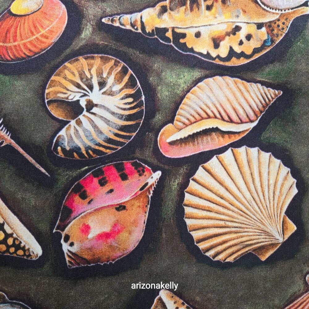 {{{RARE}}} Sergio Bustamante Silk Seashell Scarf - Picture 8 of 14